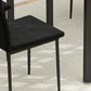 Modern Dining Chairs, Set of 4, High Back Upholstery and Metal Legs for the Living Room, Kitchen, Home Office, Black