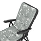 Folding Outdoor Lounge Chair with Cushion, Adjustable Backrest, Reclining Patio Garden Chair with Footrest, Wine Red
