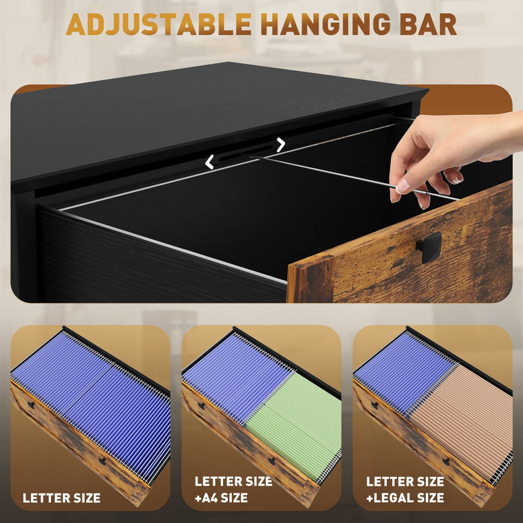2-Drawer Lockable Filing Cabinet
