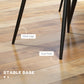 Modern Dining Chairs PU Leather Metal Legs Set of 4 Kitchen Chairs Living Room Quality Design Mid-Class Black