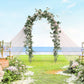 7.5ft Garden Metal Arch Outdoor Walkway Arbor for Decorative Climbing Vine Plants Party Wedding Ceremony Decoration Accessories Black
