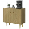 Sideboard Buffet Cabinet with Gold Legs - Oak