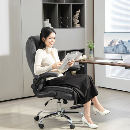 Executive Office Chair with Flip-Up Armrests - Dark Grey