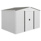 9.1' x 6.4' x 6.3' Garden Storage Shed w/ Foundation Kit Metal Tool Storage House w/ Double Doors Silver