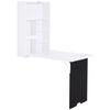 Wall-Mounted Fold-Out Desk - White and Black