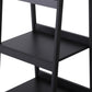 Set of 2, 4 Tier Ladder Shelf Bookcase, Multi-Use Display Rack, Storage Shelving Unit Display Stand, Flower Plant Stand, Home Office Furniture, Black