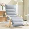 Accent Chair, Velvet Upholstered Living Room Chair with Footrest, Wood Frame, Light Grey