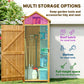30" x 21" x 71" Garden Storage Shed, Outdoor Tool Utility Storage House with 3 Tier Shelves and Roof, Brown