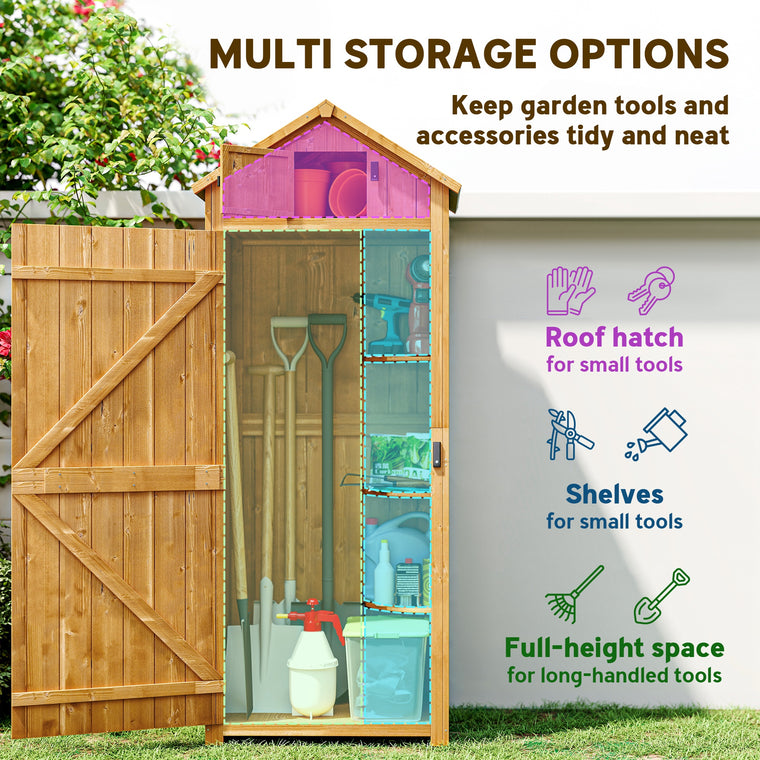30" x 21" x 71" Tool Shed with Tiered Shelves