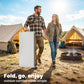 Folding Picnic Table Heavy Duty Camping Table 34" x 34", Indoor Outdoor Use for Picnic, Beach, BBQ, White