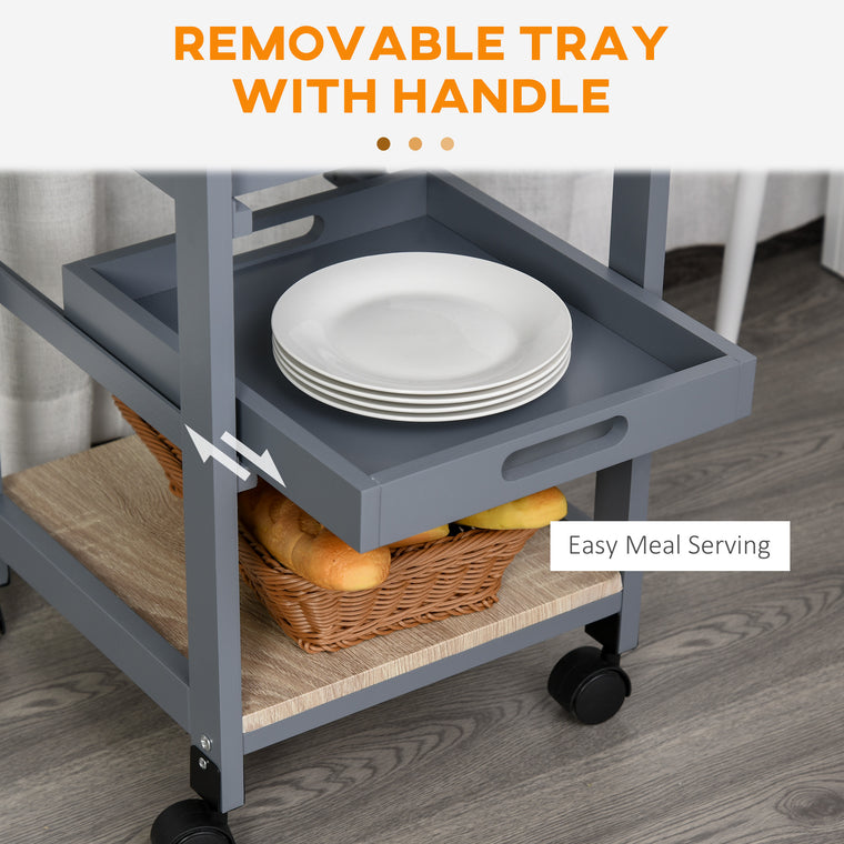 Rolling Kitchen Island Cart with Drawer