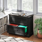 Lateral Filing Cabinet, Farmhouse File Cabinet with 2 Silent Drawers for Letter/A4/Legal Size Files, Black