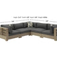 Citrine Park - Brown - 4-Piece Outdoor Sectional