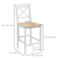 Counter Height Stools Set of 2, Farmhouse Bar Stools with Backs, Solid Wood Counter Stools for Kitchen Island