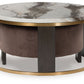 Jazmore - Brown / Brass Finish - Nesting Cocktail Tables (Set of 2)