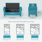 50" Storage Ottoman Bench with Rolled Arms - Teal