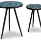 Clairbelle - Teal - Accent Table (Set of 2)