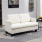 54.3" 2-Seater Loveseat Sofa with Wood Frame - Cream White