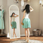 64" x 21" Full Length Mirror, Free Standing, Leaning or Wall, Arched Full Body Mirror with Faux Stone Frame, White