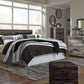 Derekson - King Panel Headboard with Bolt on Bed Frame - Multi Gray