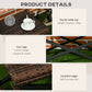 Patio Wicker End Table, Outdoor PE Rattan Side Table, with Plastic Board Under the Full Woven Table Top for Patio, Garden, Balcony, Mixed Brown