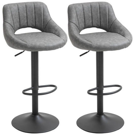 Swivel Counter Height Bar Stools Set of 2 - Grey
