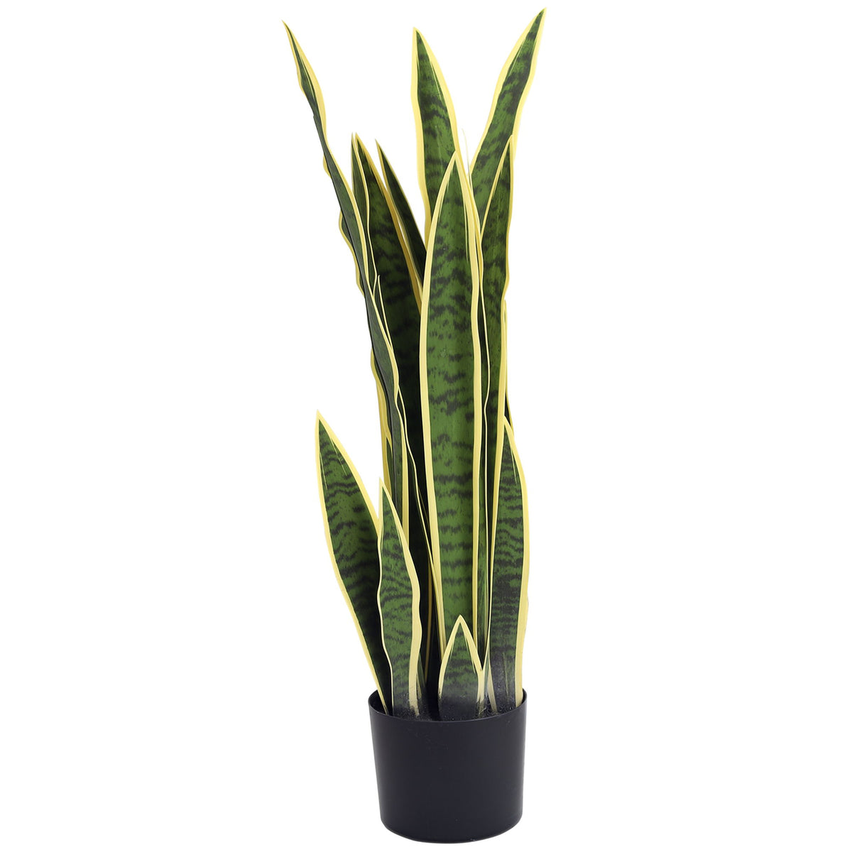 30" Artificial Snake Plant with 21 Leaves in Pot, Decorative Fake Plant for Home, Office, and Living Room, Green