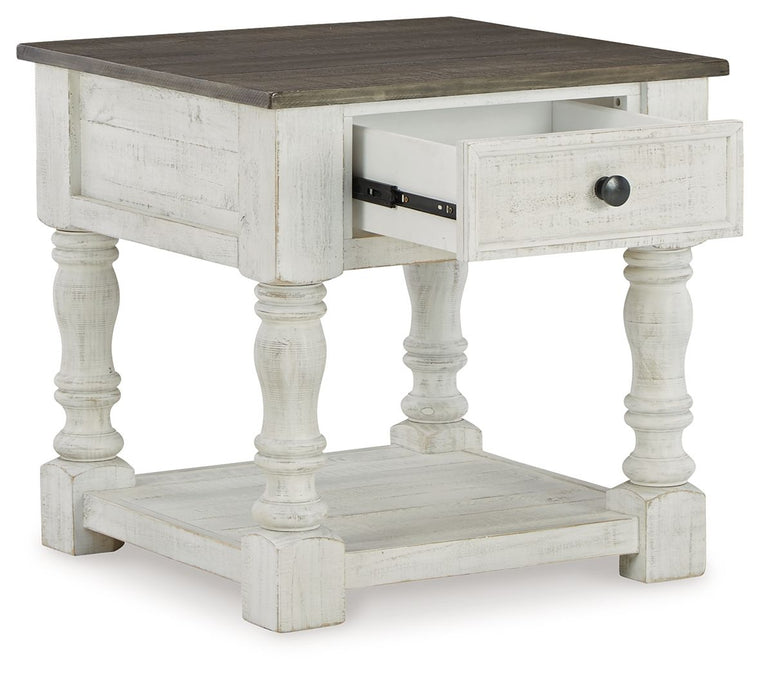 Havalance - Square End Table - White / Gray