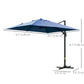 10x10ft Cantilever Umbrella Rotatable Square Top Market Parasol with 4 Adjustable Angle for Backyard Patio Outdoor Area, Blue