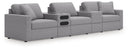 5 Pc. Sectional With Audio System And Storage Console