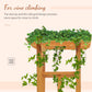 85" Wooden Outdoor Garden Arbour, Garden Arch Trellis for Climbing Vines for Wedding and Ceremony - Orange