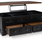 Wildenauer - Brown / Black - Lift Top Cocktail Table - Forward Furniture