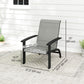 Outdoor Adirondack Chair Muskoka Chair with Aluminum Frame, Mesh Seat, High Back for Garden, Deck, Dark Grey