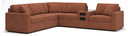 6 Pc. Sectional With Audio System Console