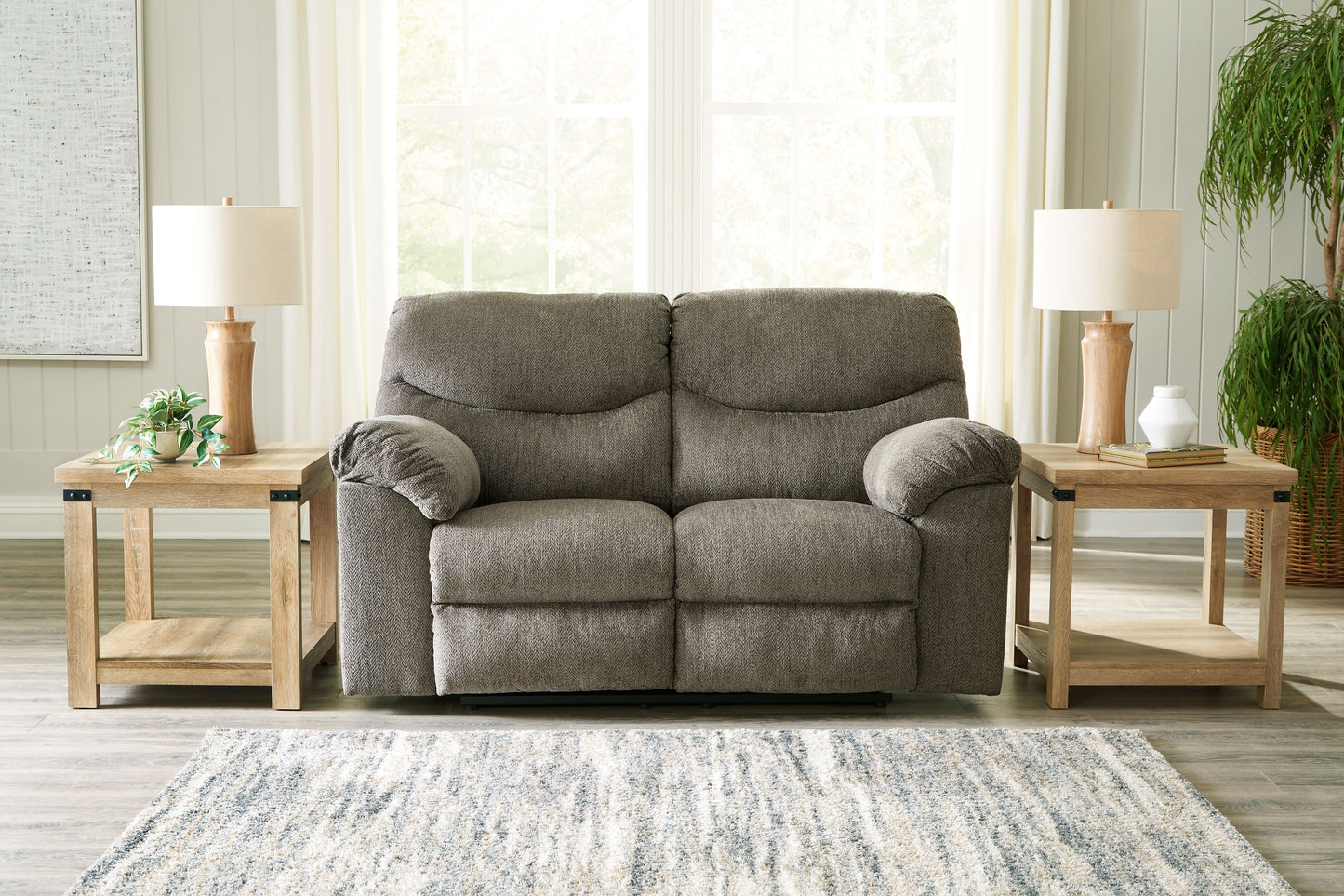 Alphons - Putty - Reclining Loveseat - Fabric