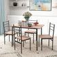 5-Piece Dining Set for 4 with Steel Frame - Oak