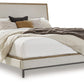 Tomtyn - Queen Upholstered Bed - Light Brown