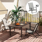 Set of 2 Folding Lawn Chairs, Outdoor Folding Chairs with Armrests, High Backrest for Backyard Balcony, Grey