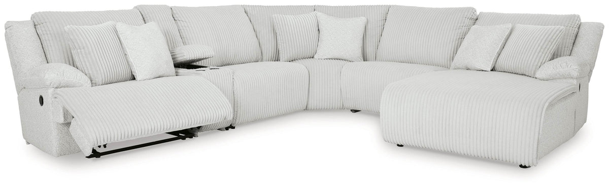 Top Tier - Alloy - 6-Piece Reclining Sectional With Raf Chaise - Fabric - Forward Furniture