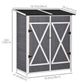 54.75''x29.5''x63'' Garden Storage Shed Asphalt Roof Wooden Timber Double Door Utility Storage House w/ Movable Shelf & Fixed Fittings