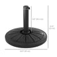 Umbrella Base, Heavy Duty Concrete Base Holder with Steel Pole, Round Parasol Stand for Patio, Outdoor, Backyard, Black