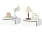 Wall Mounted Floating Nightstands Set of 2 - White
