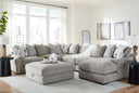 7 Pc. - 6-Piece Right Arm Facing Corner Chaise Sectional, Ottoman