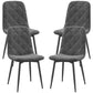 Dining Chairs Set of 4, Upholstered Dining Room Chairs with Steel Legs, Modern Kitchen Chair for Dining Room, Grey
