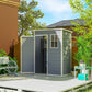 5 x 3FT Garden Shed with Floor, Outdoor Storage Shed with Lockable Door, Window and Vent for Backyard, Patio, Grey