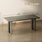 Industrial Kitchen Table for 8, 71" Rectangular Dining Table with Thick Tabletop for Dining Room, Grey Wood Finish