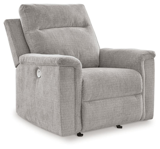 Barnsana - Ash - Power Rocker Recliner - Fabric