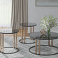 Hannerly - Black / Gold Finish - Occasional Table Set (Set of 3)