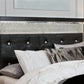 Kaydell - Uph Panel Headboard - Glitter Details