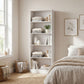 5-Tier Bookcase, Storage Bookshelf with Adjustable Shelves, Display Shelves for Living Room, Home Office, White